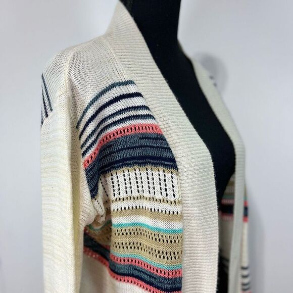 Say What  Fair Isle Knit Cardigan Open Sweater Womens Sz L - Picture 2 of 16